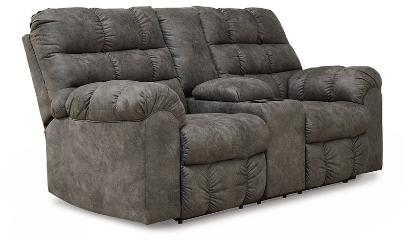 Derwin Reclining Loveseat with Console