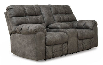 Derwin Reclining Loveseat with Console